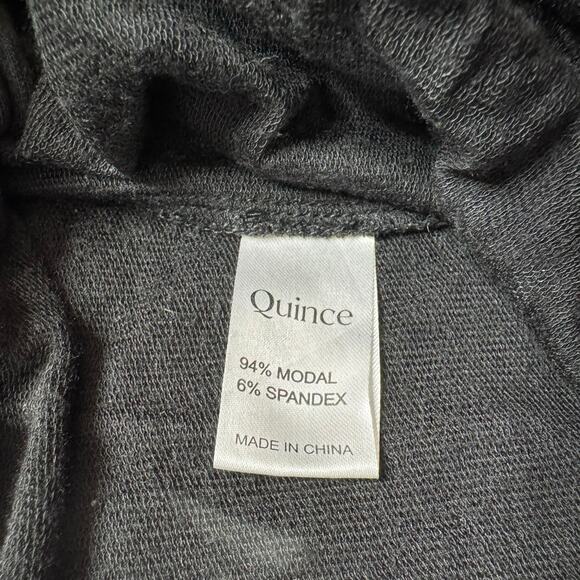 QUINCE Modal French Terry Jumpsuit Black Size Large Sleeveless Stretch Pockets - Picture 5 of 9